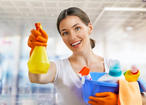 Professional post-construction cleaning in a modern interior