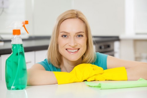 Sparkling bathroom showing regular cleaning results