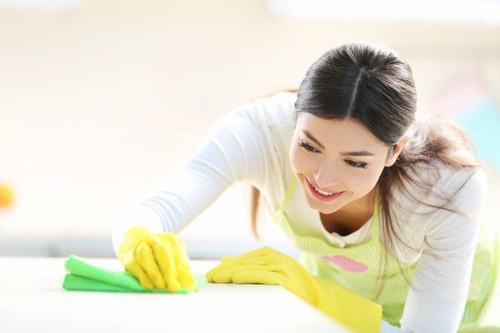 Cleaning team caring for shared corridors and stairwell spaces